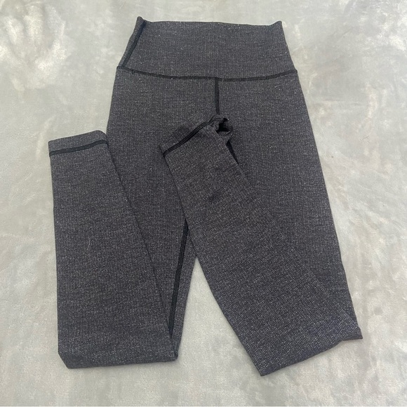 Lululemon Wunder Under High-Rise Tight 28" Black Gray Leggings 27587 - Picture 4 of 10